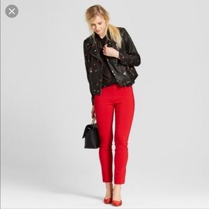 Who What Wear red skinny ankle pants